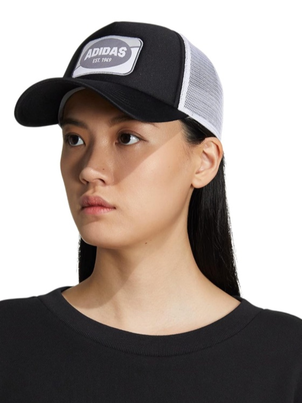 Adidas Foam Front Snapback Trucker Hat – Black/White OS🖤-NWT✨